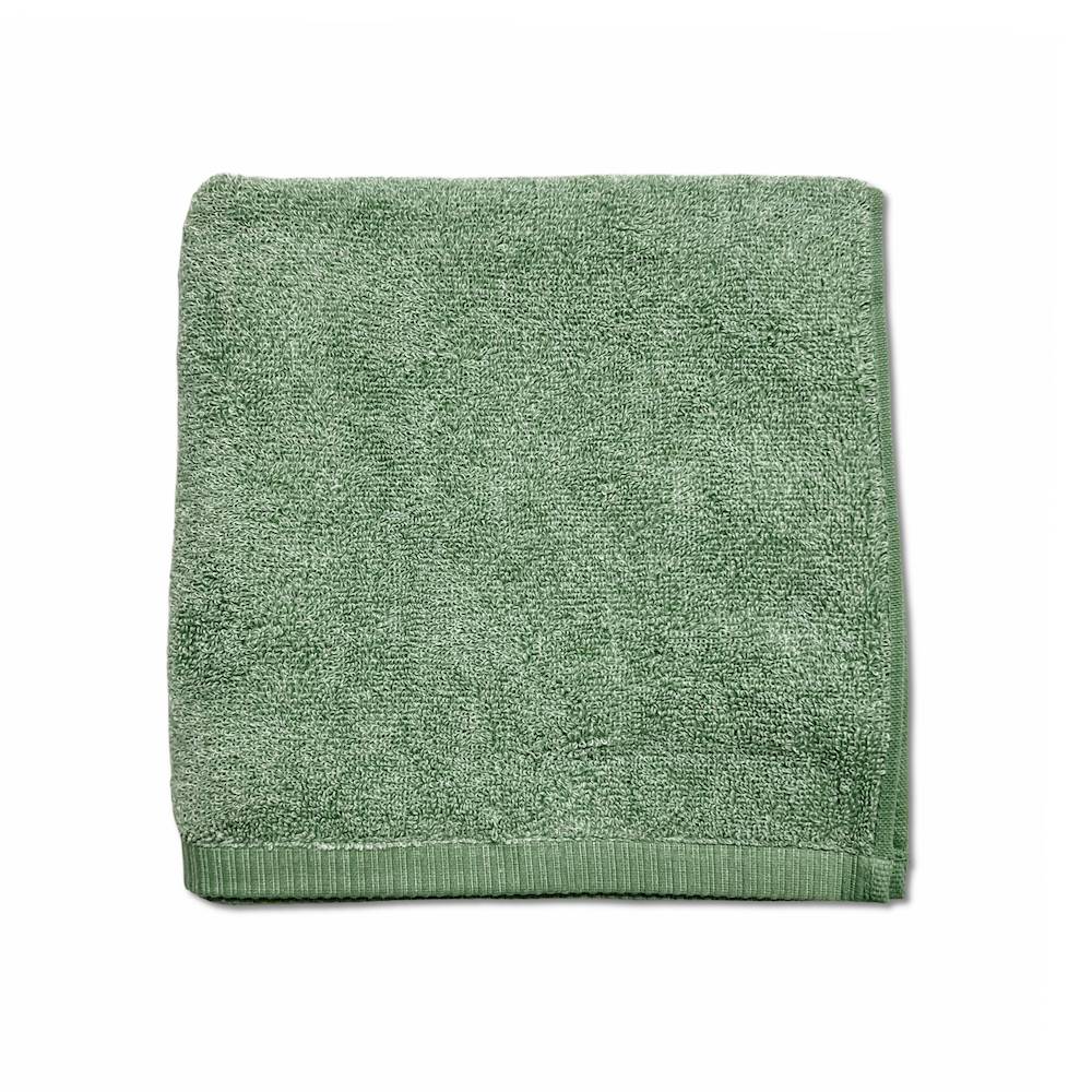 Coppia asciugamani 530 gr Aurora melange verde