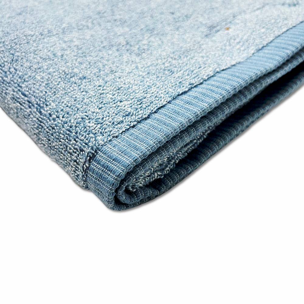 Coppia asciugamani 530 gr Aurora melange Azzurro