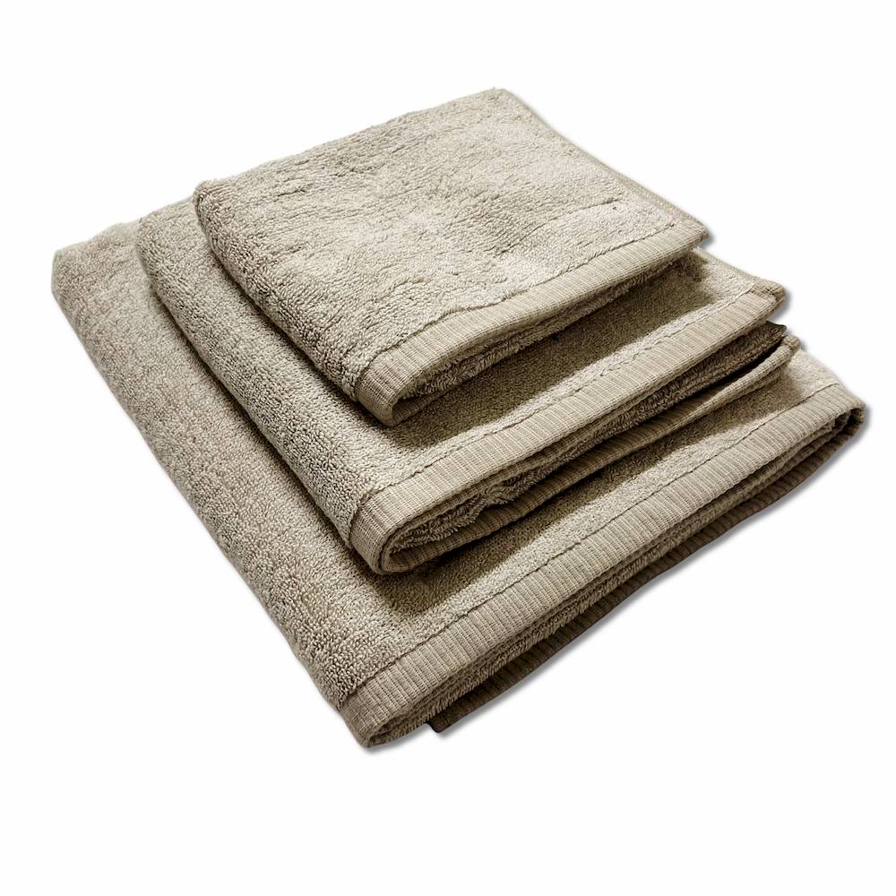 Set 3 asciugamani 530 gr Aurora melange tortora