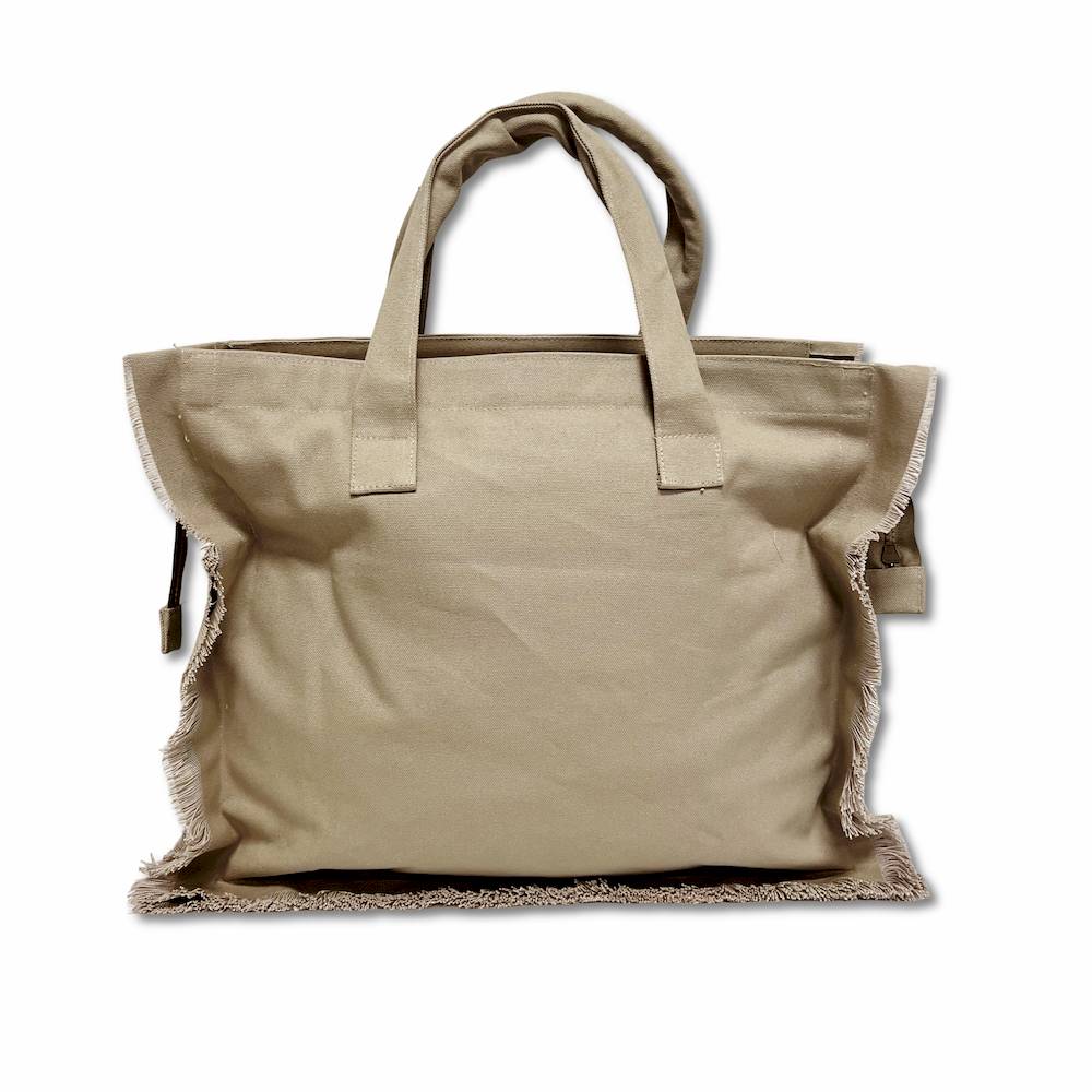 Borsa frange tortora