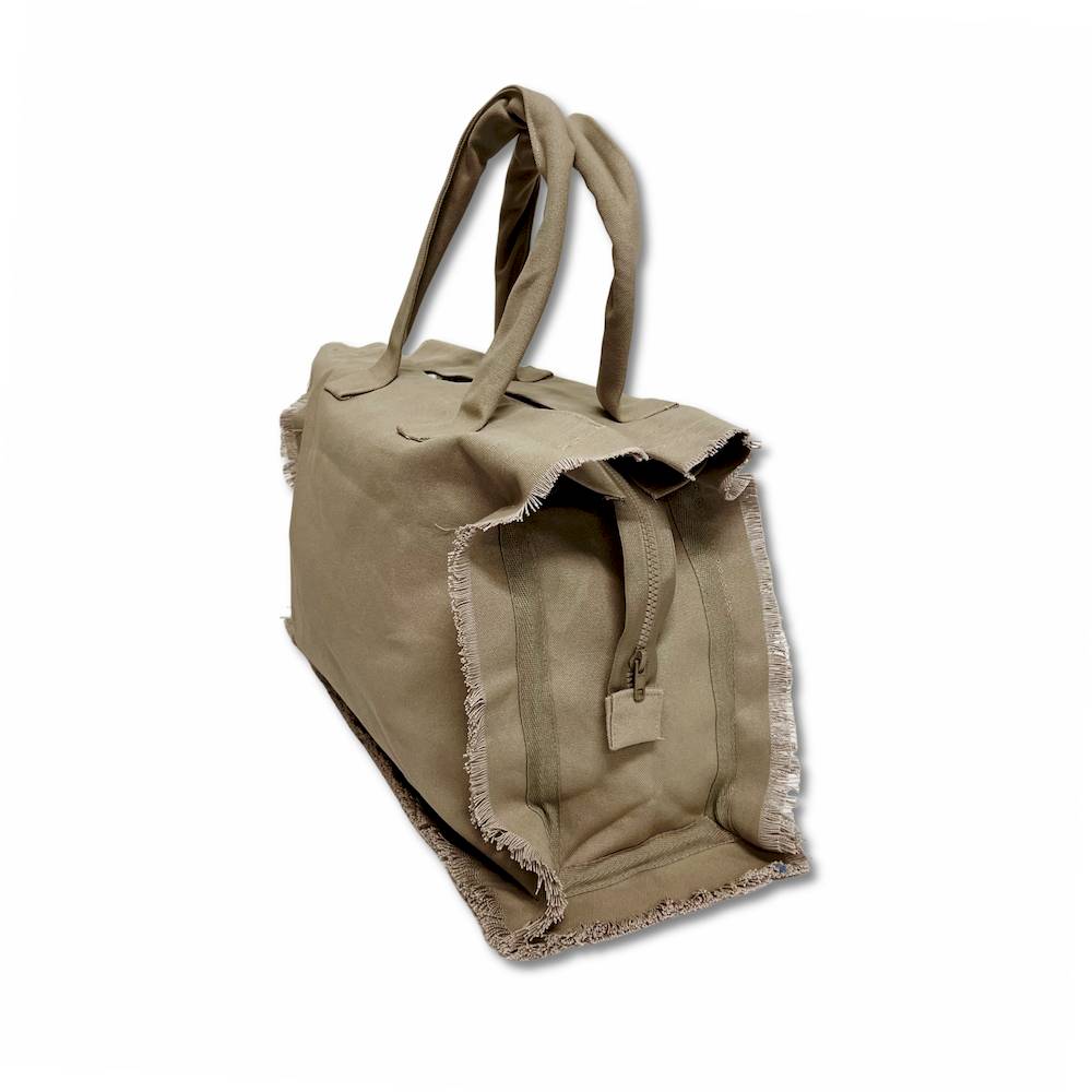 Borsa frange tortora