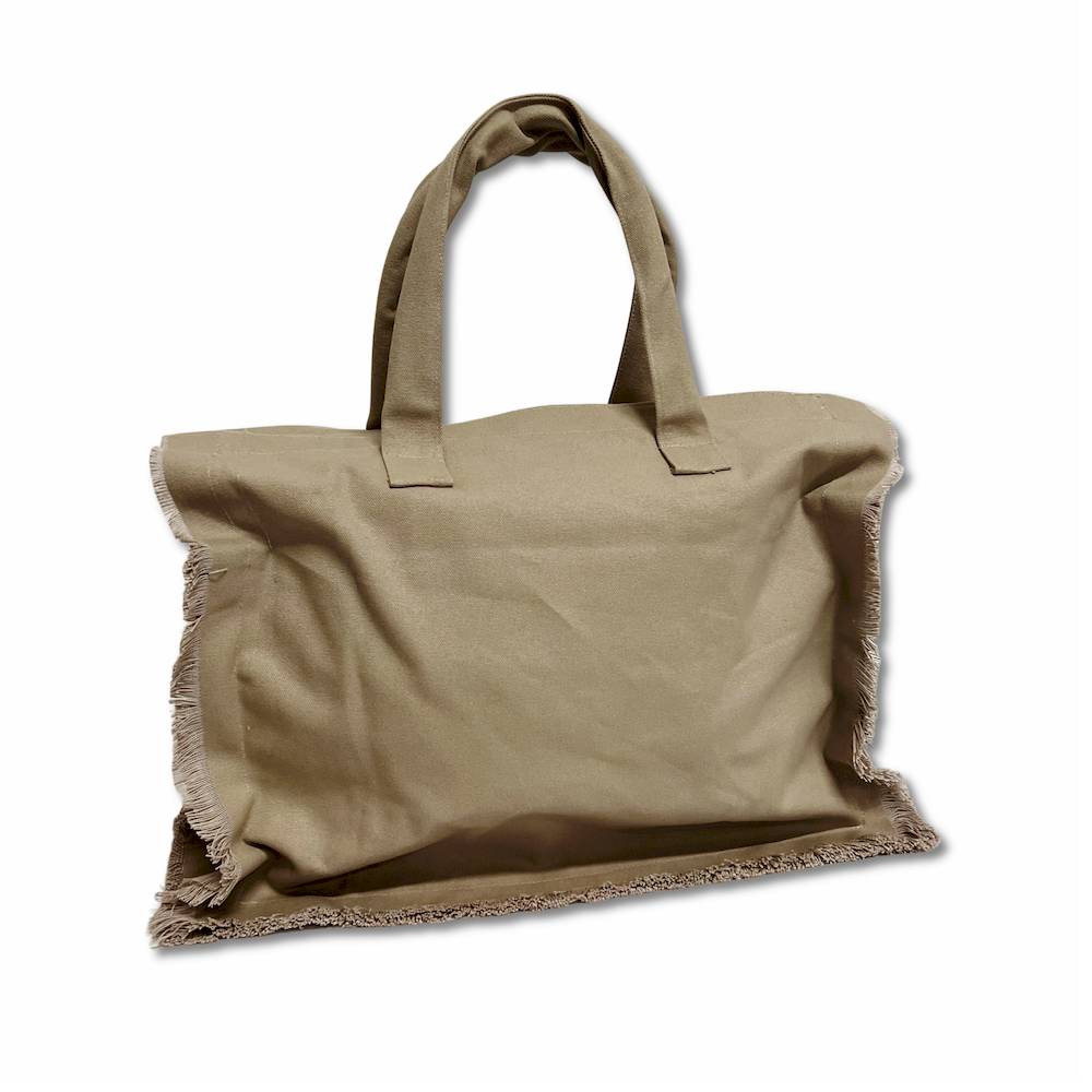 Borsa frange tortora