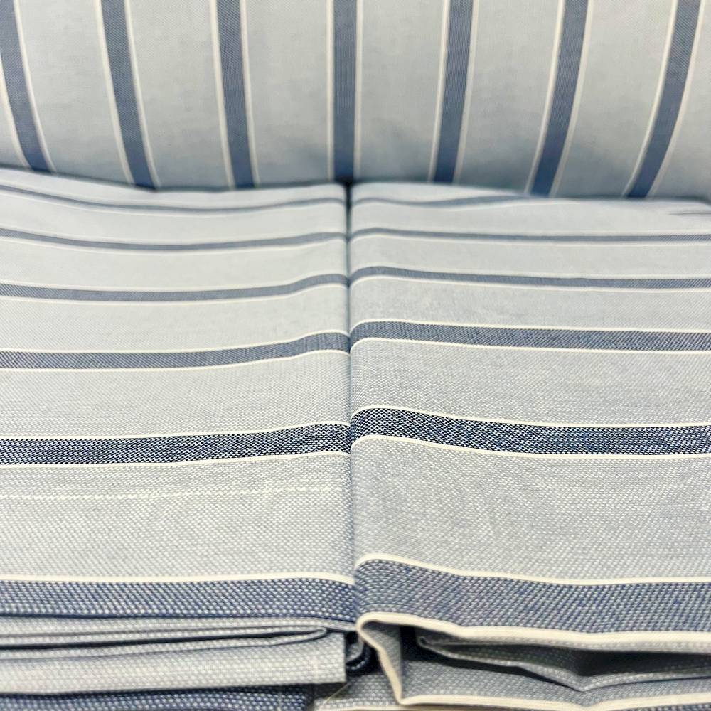 Completo Lenzuola California righe azzurro matrimoniale