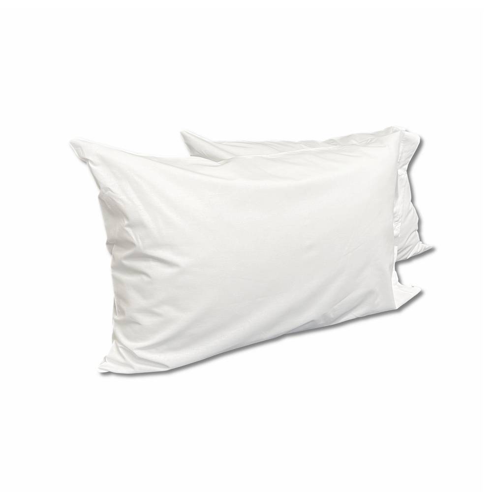 Coppia Federe con bottoni bianco