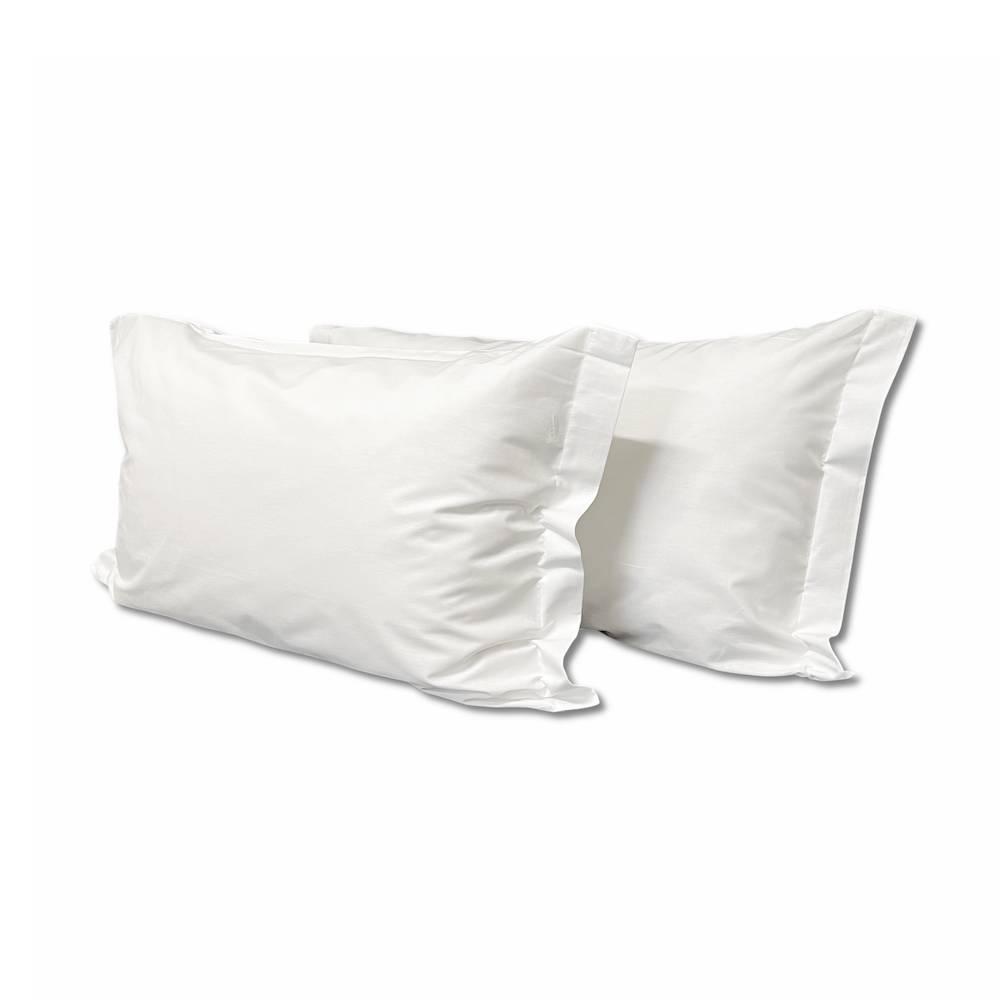 Coppia Federe con volant bianco