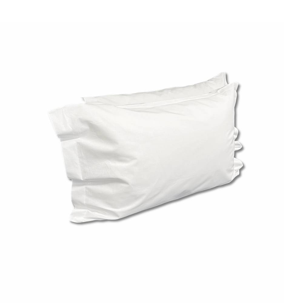 Coppia Federe con volant bianco