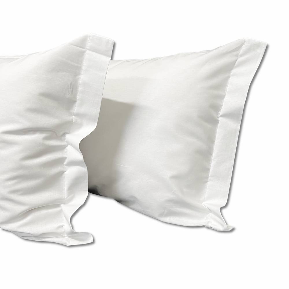 Coppia Federe con volant bianco