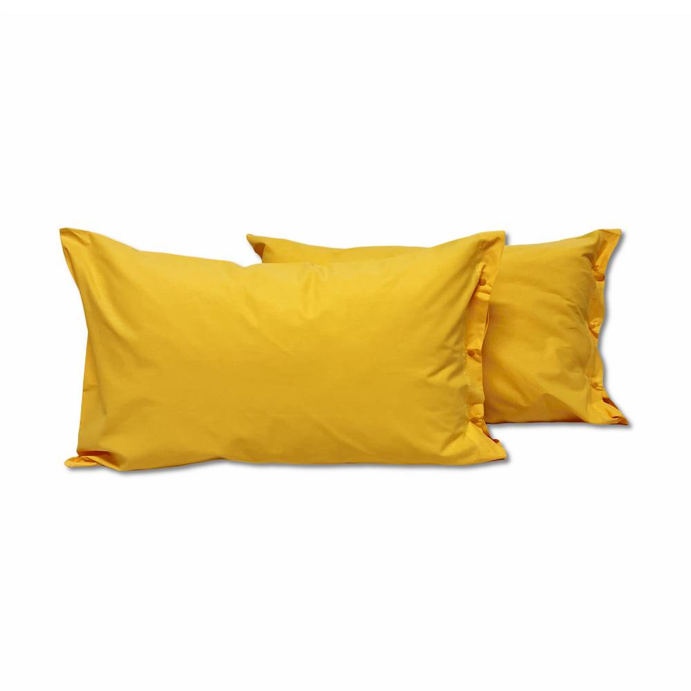 Coppia Federe con bottoni Vaniglia