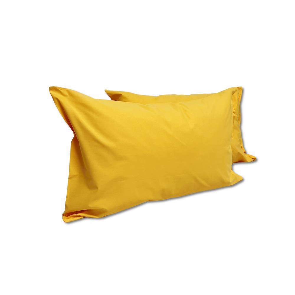 Coppia Federe con bottoni Vaniglia