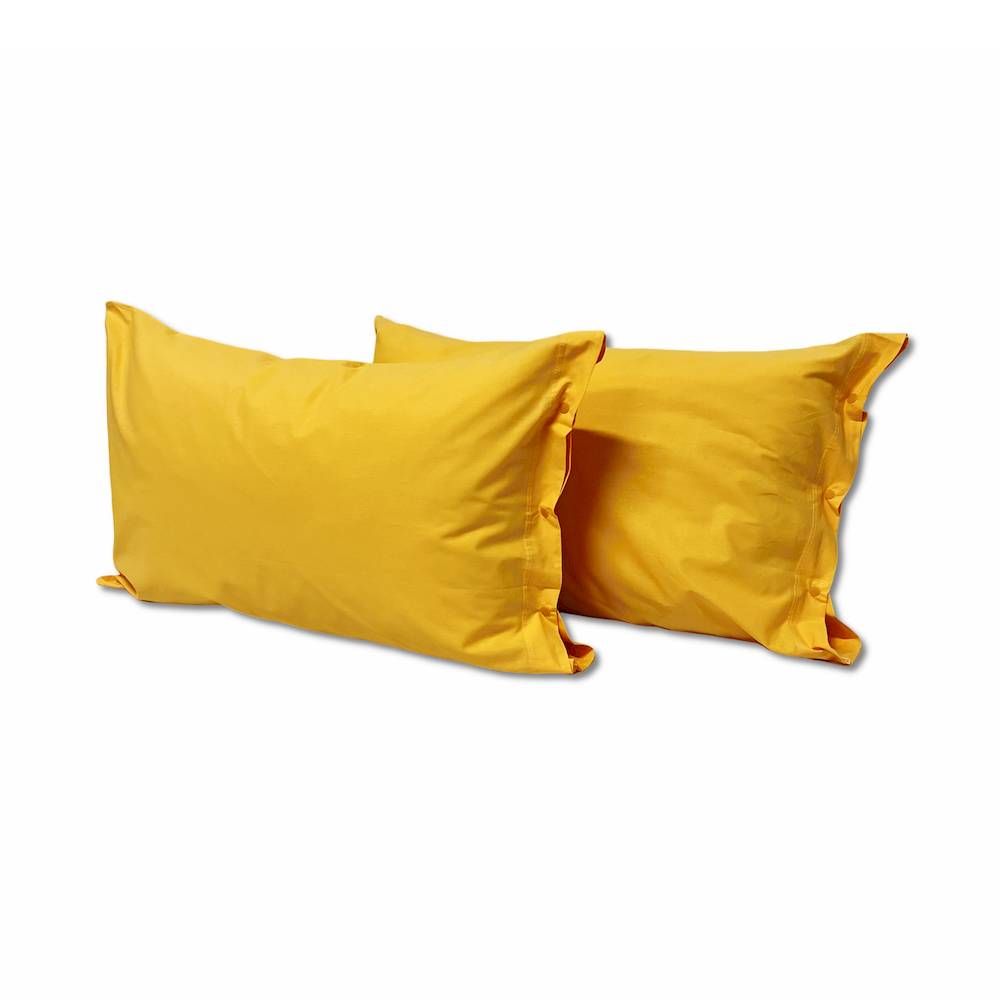 Coppia Federe con bottoni Vaniglia