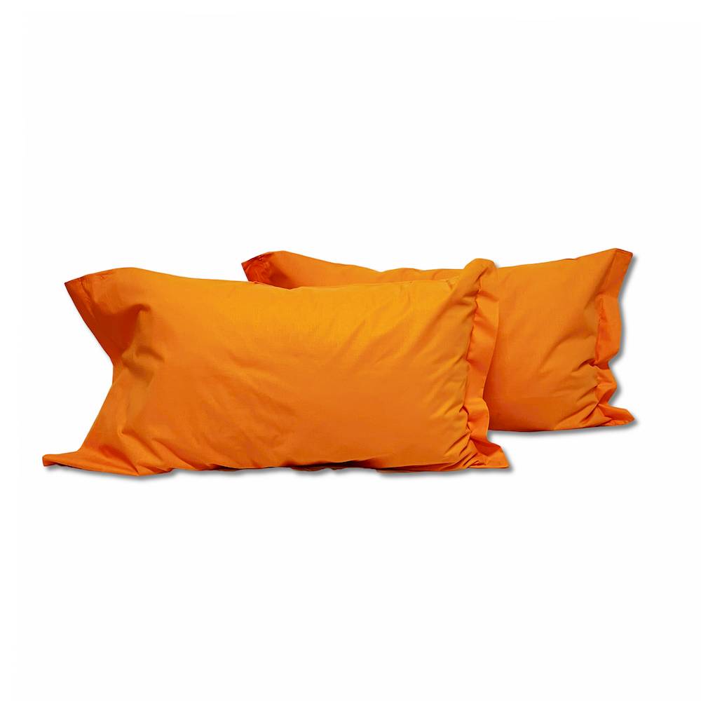 Coppia Federe con volant Arancio