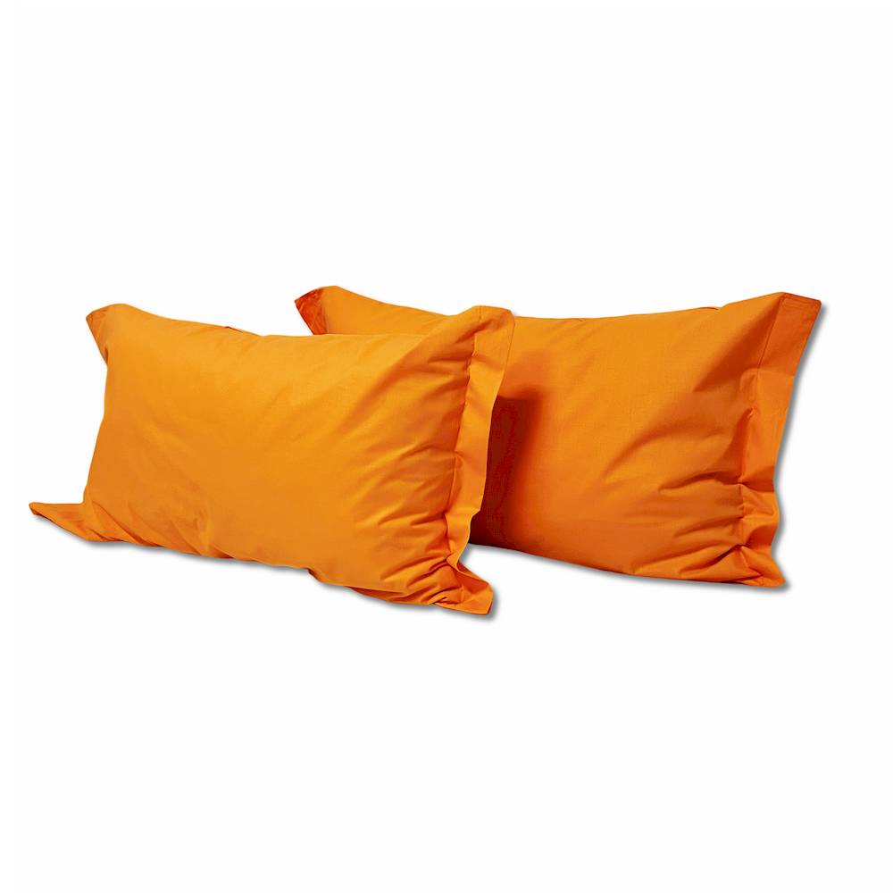 Coppia Federe con volant Arancio