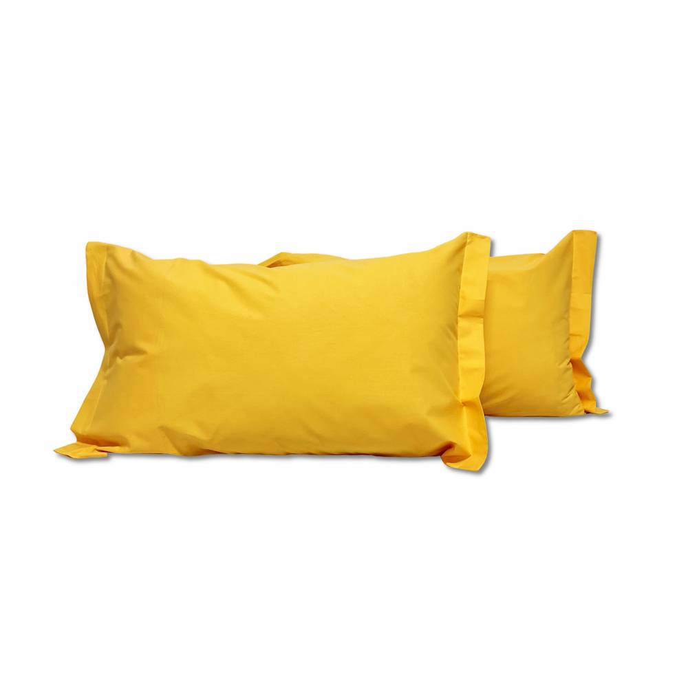 Coppia Federe con volant Vaniglia