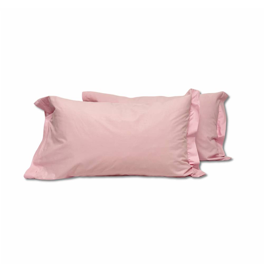 Coppia Federe con volant rosa