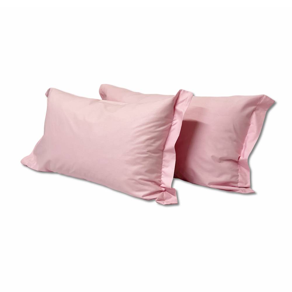 Coppia Federe con volant rosa