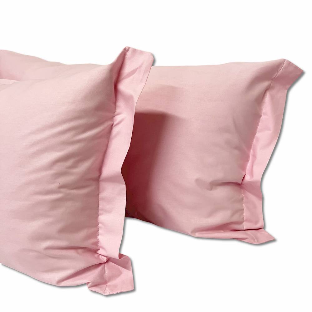 Coppia Federe con volant rosa