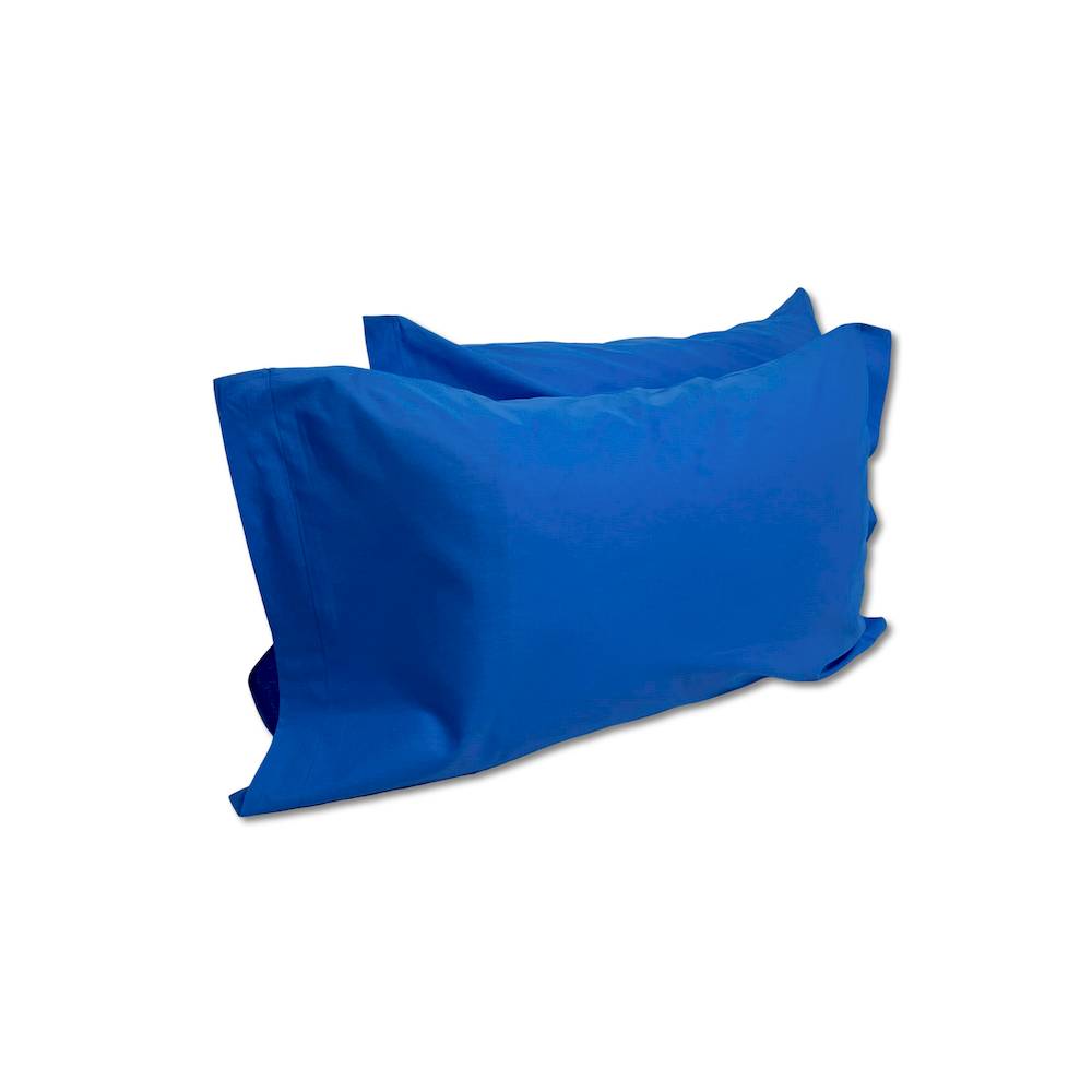 Coppia Federe con volant blu avio