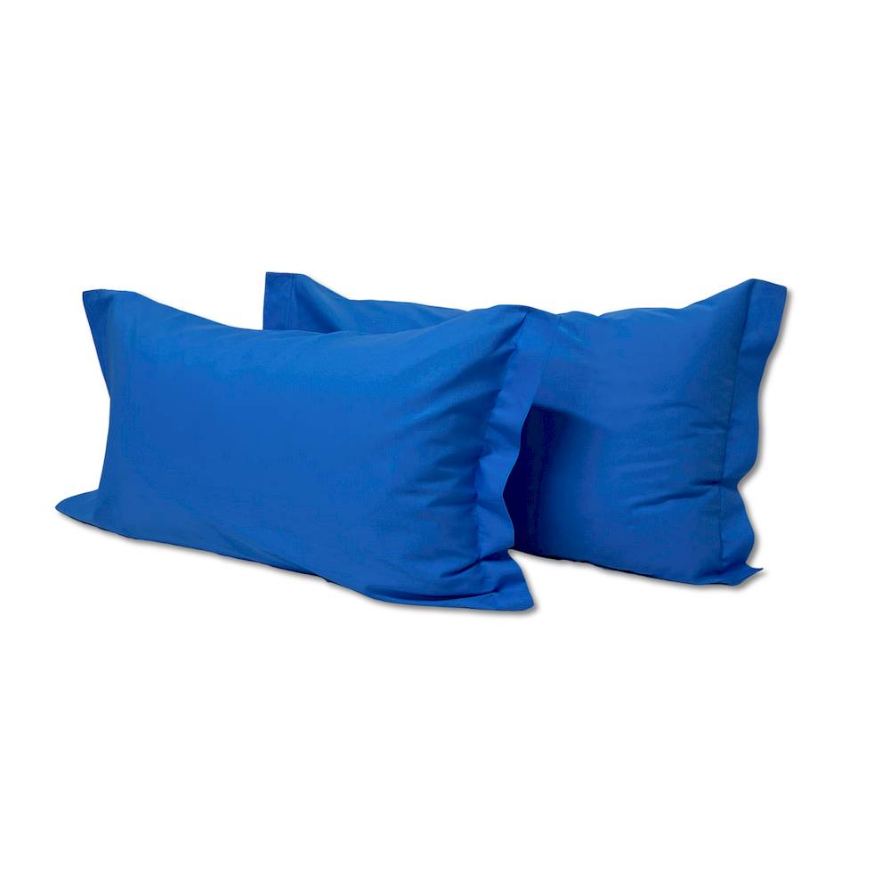 Coppia Federe con volant blu avio