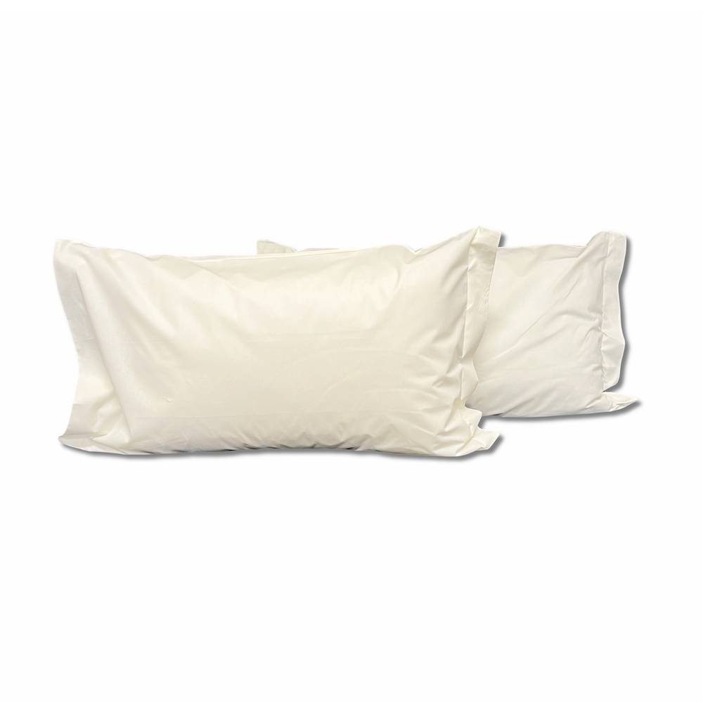 Coppia Federe con volant panna