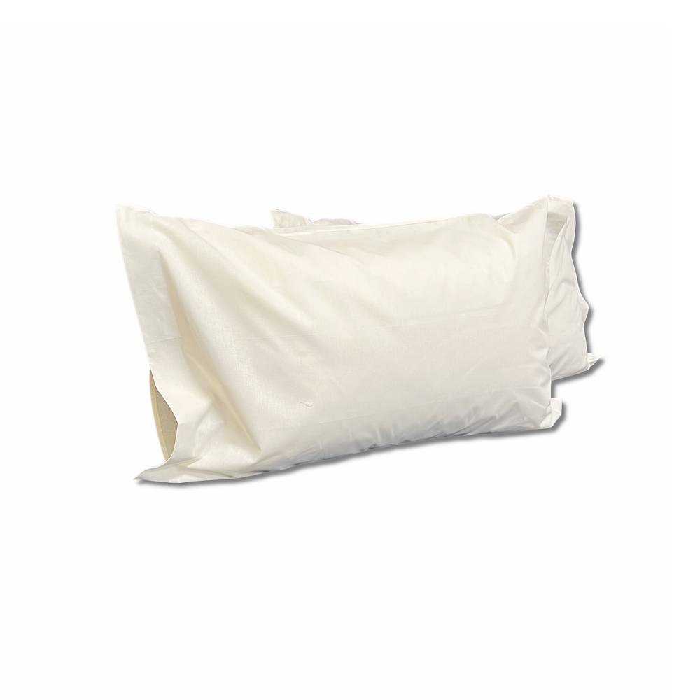 Coppia Federe con volant panna