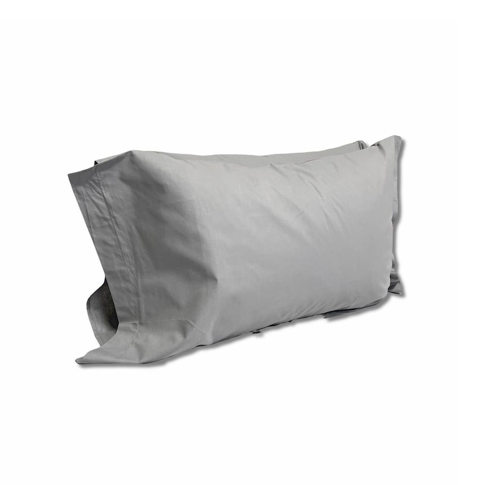 Coppia Federe con volant grigio chiaro