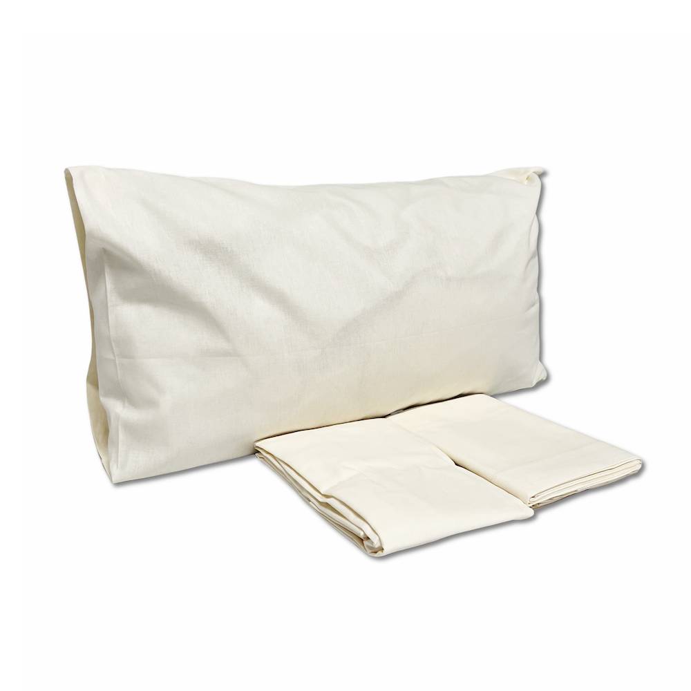 Completo lenzuola lettino panna