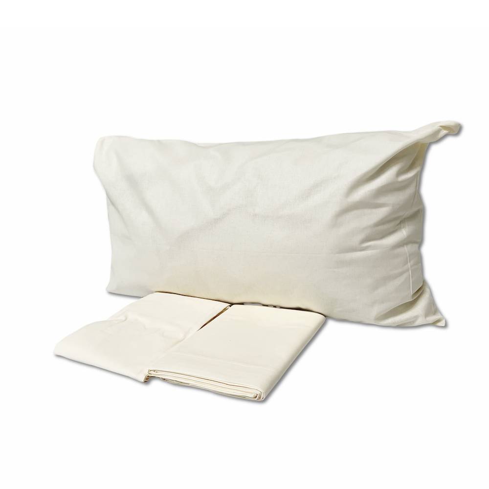 Completo lenzuola lettino panna