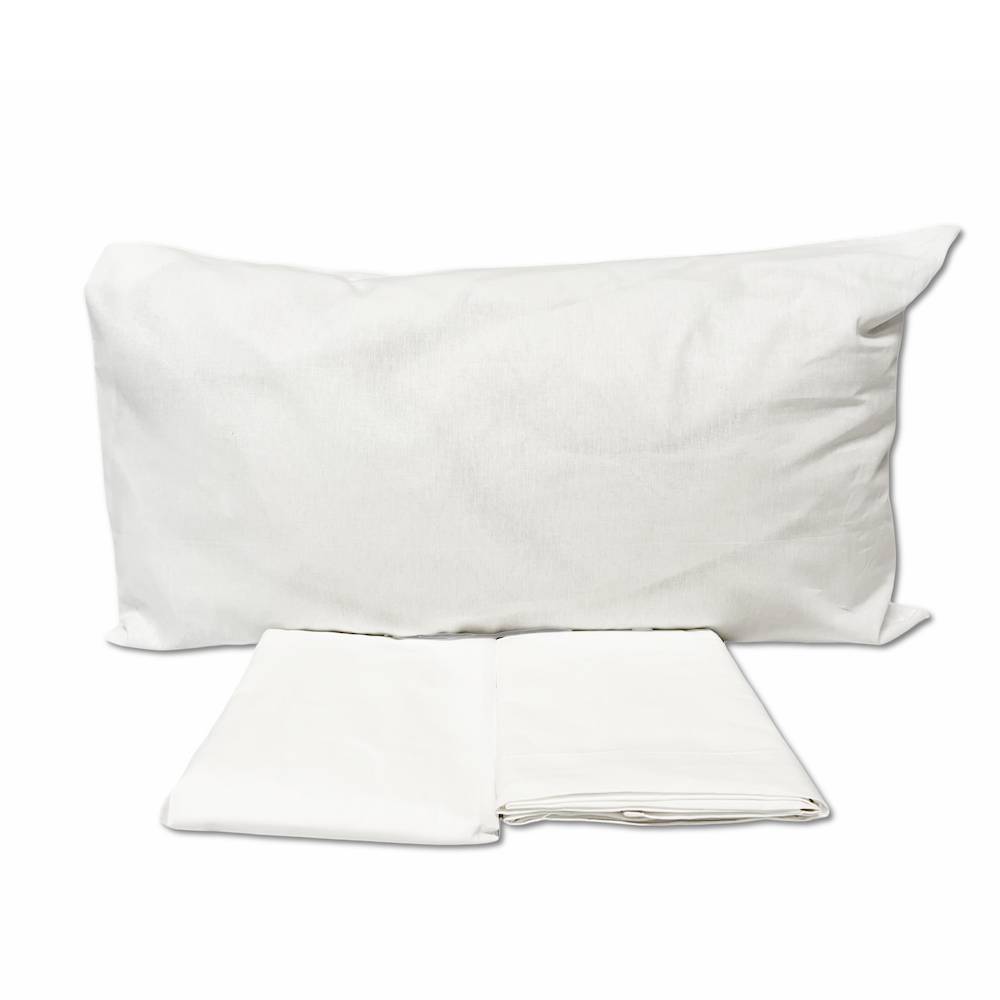 Completo lenzuola lettino bianco