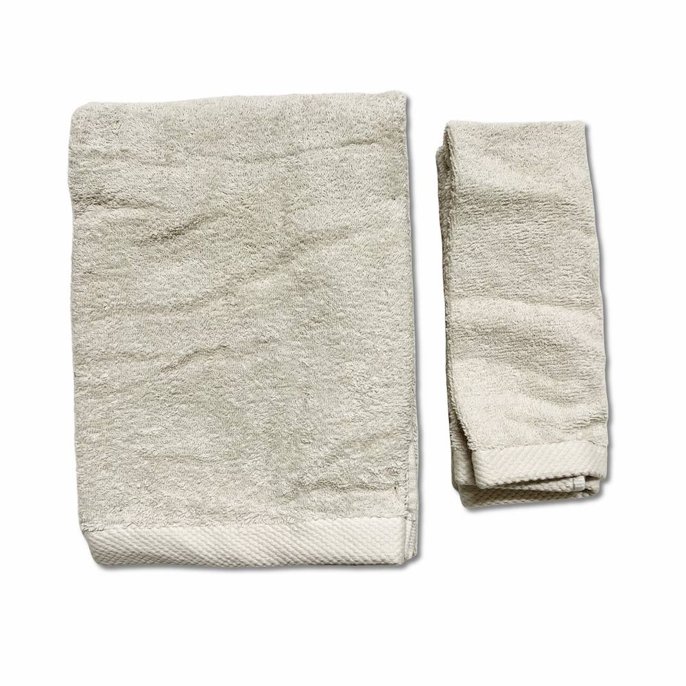 Coppia asciugamani 500 gr Melodie panna