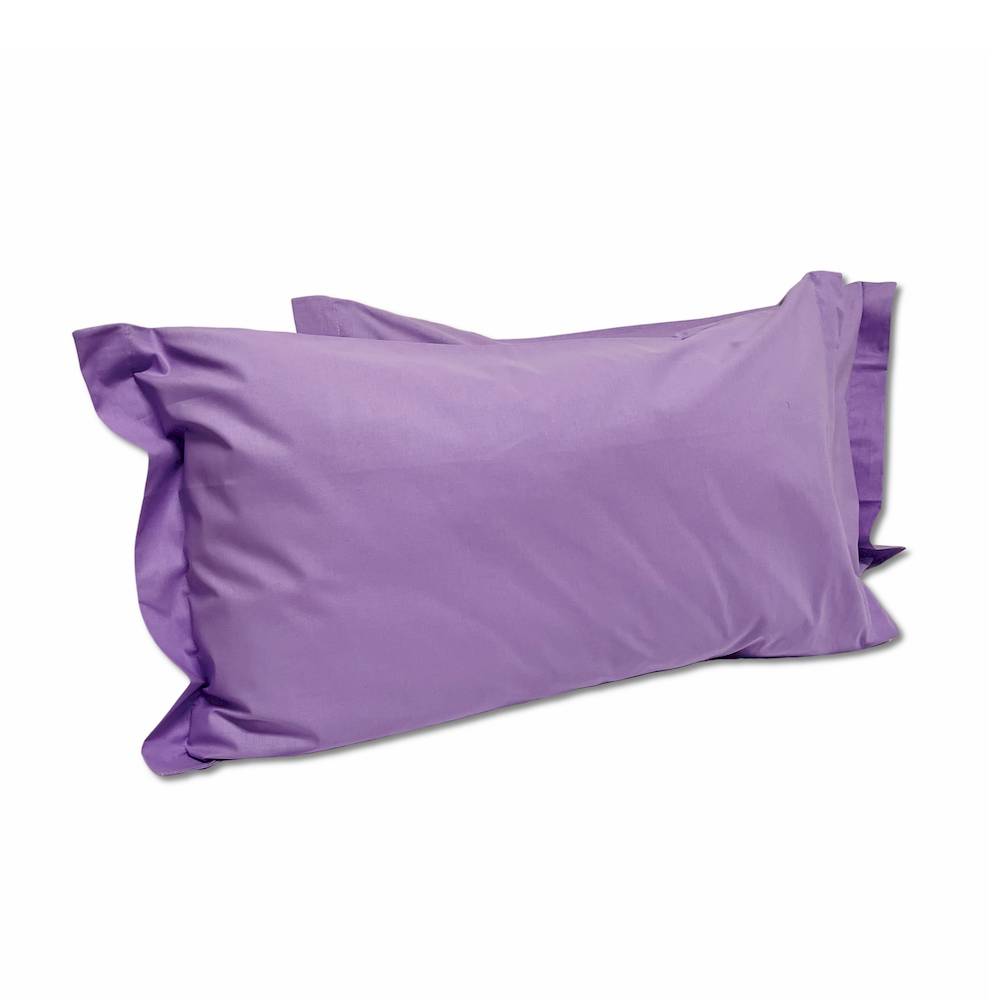 Coppia Federe con volant lilla