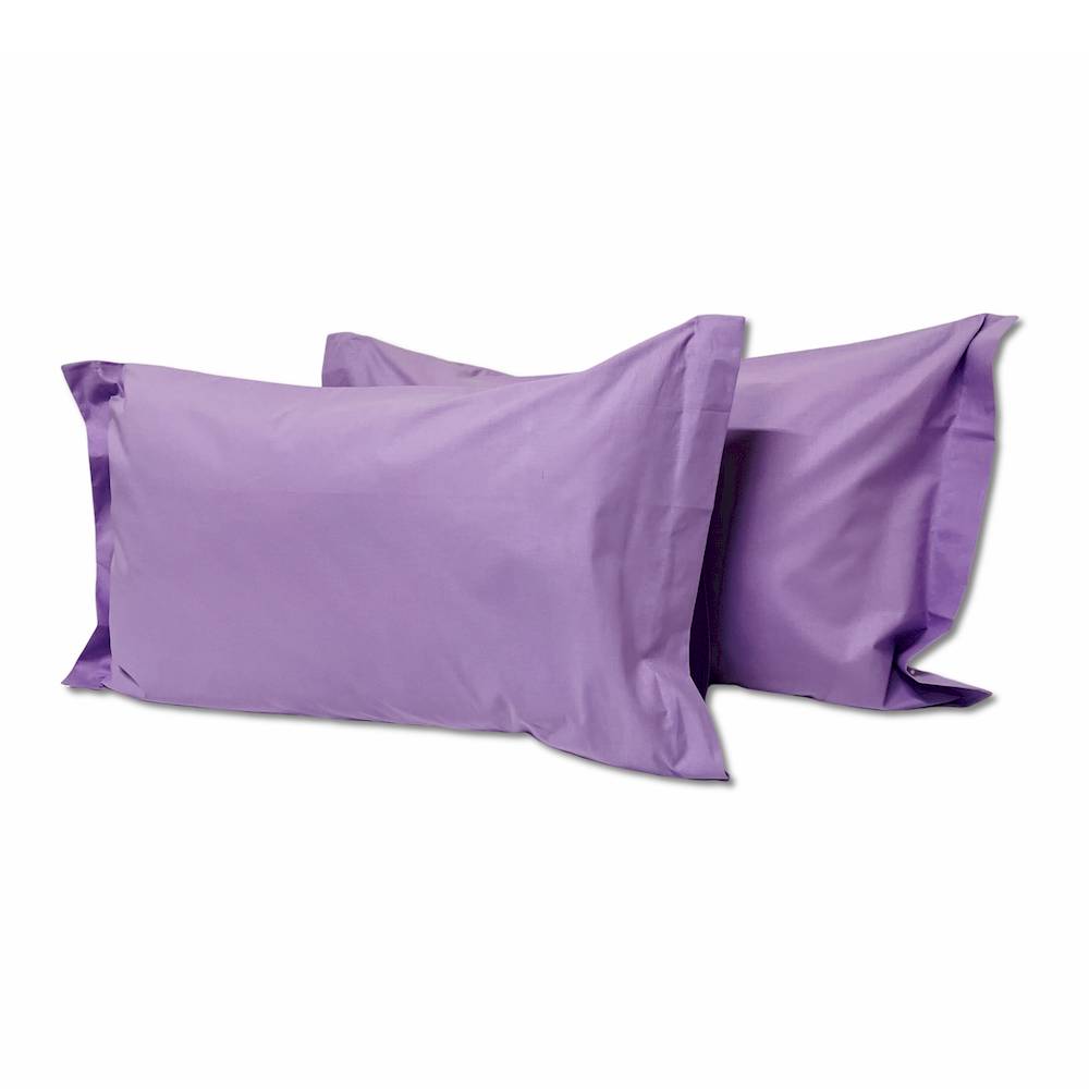 Coppia Federe con volant lilla