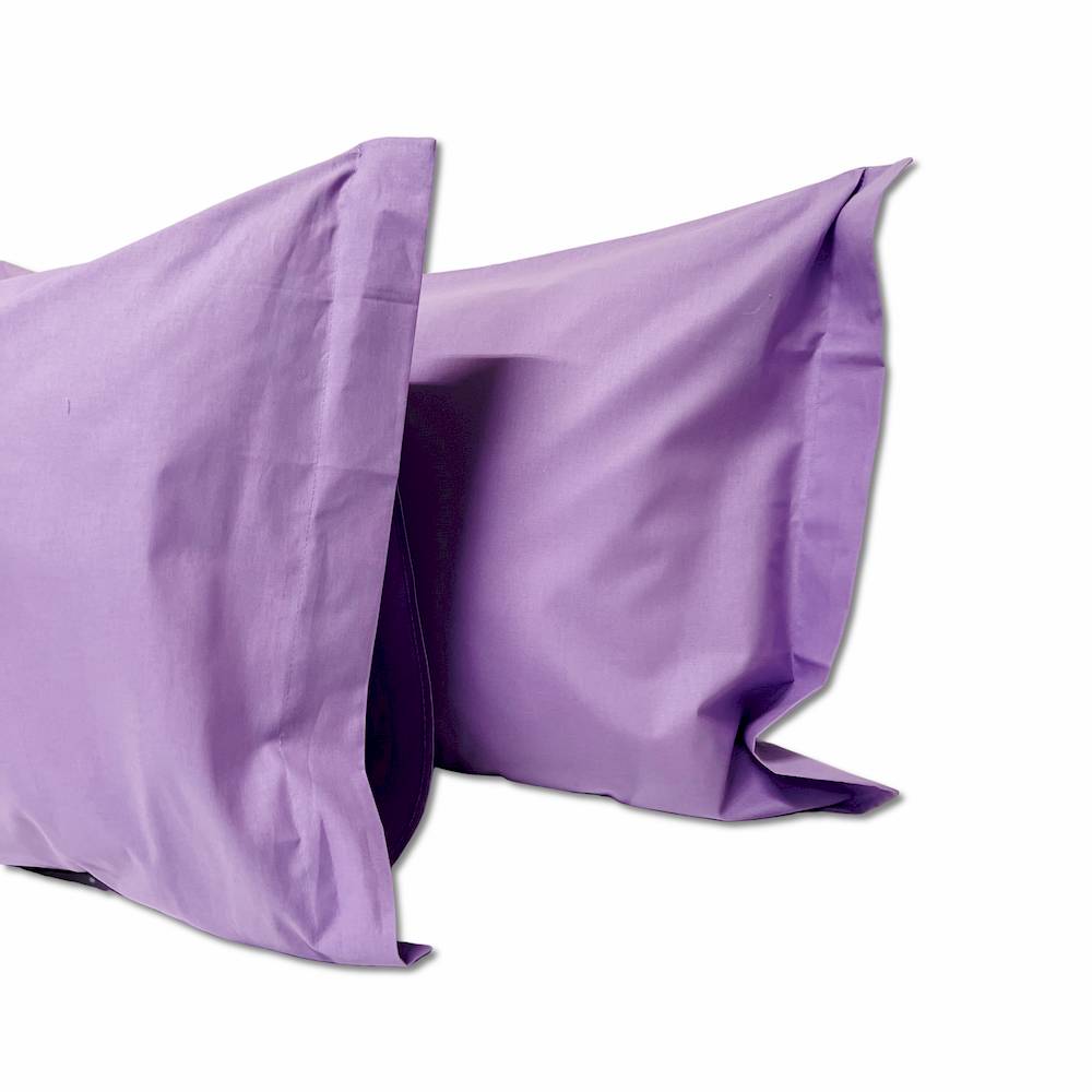 Coppia Federe con volant lilla