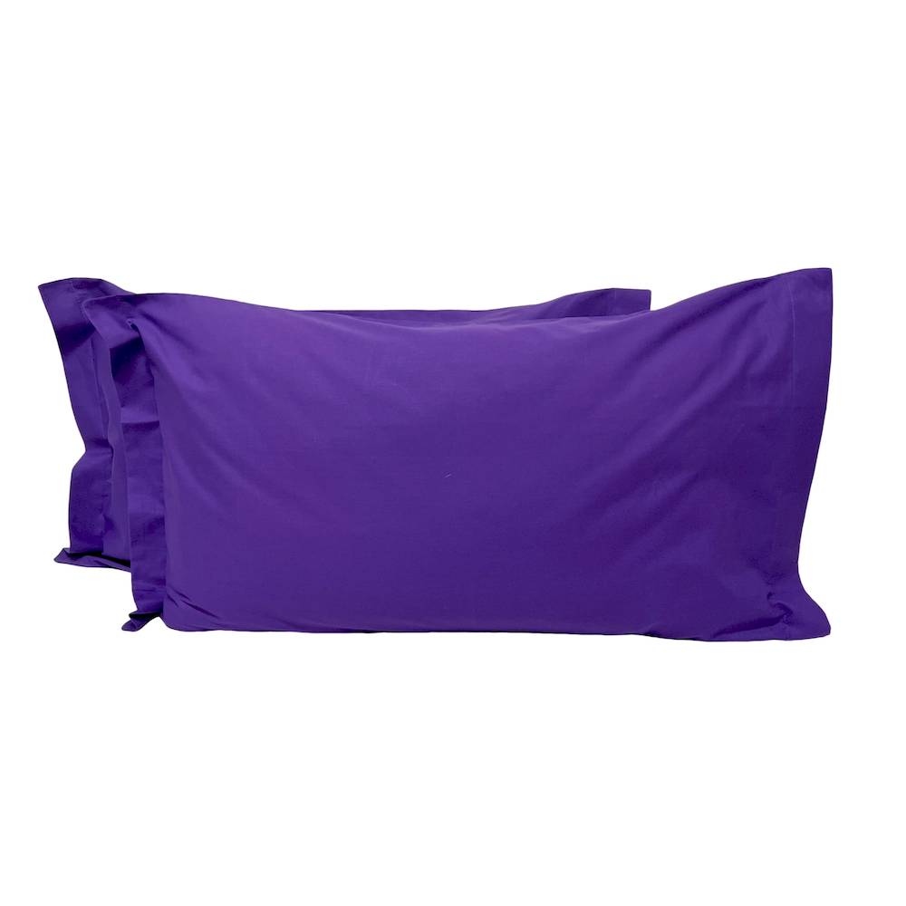 Coppia Federe con volant Prugna