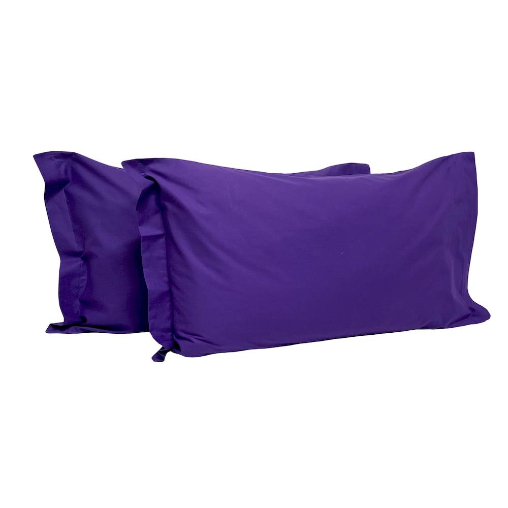 Coppia Federe con volant Prugna