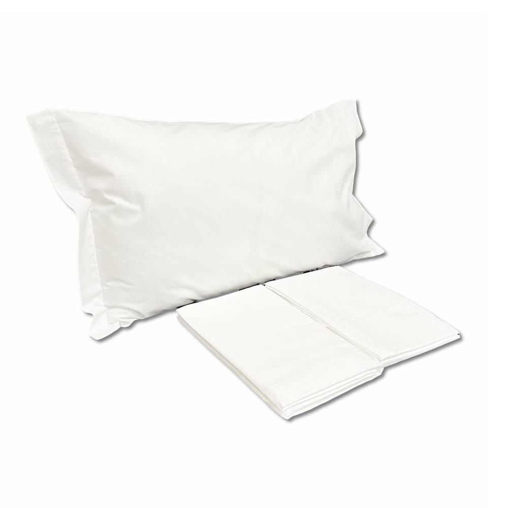 Completo Lenzuola Bianco Federe con volant Matrimoniale