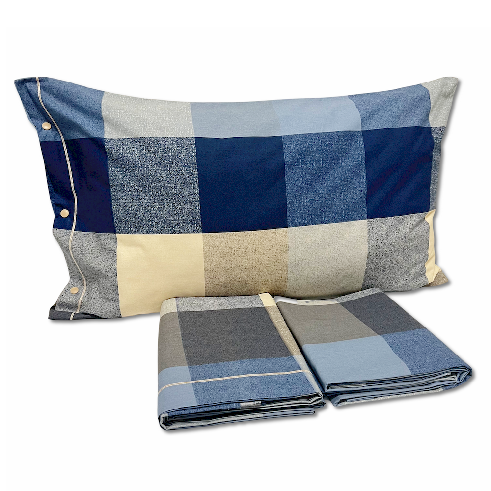 Completo Lenzuola Scotland Azzurro singolo