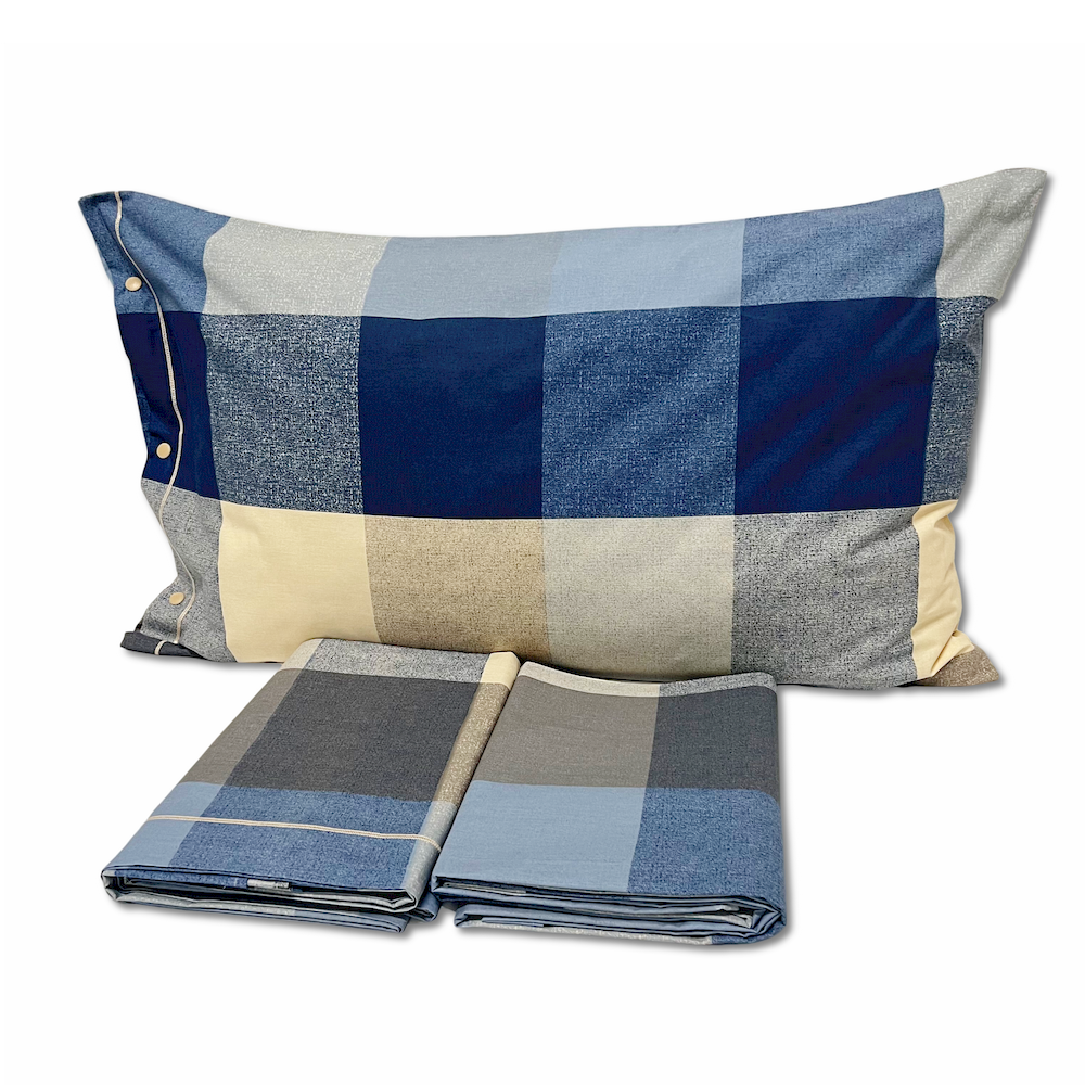 Completo Lenzuola Scotland Azzurro singolo