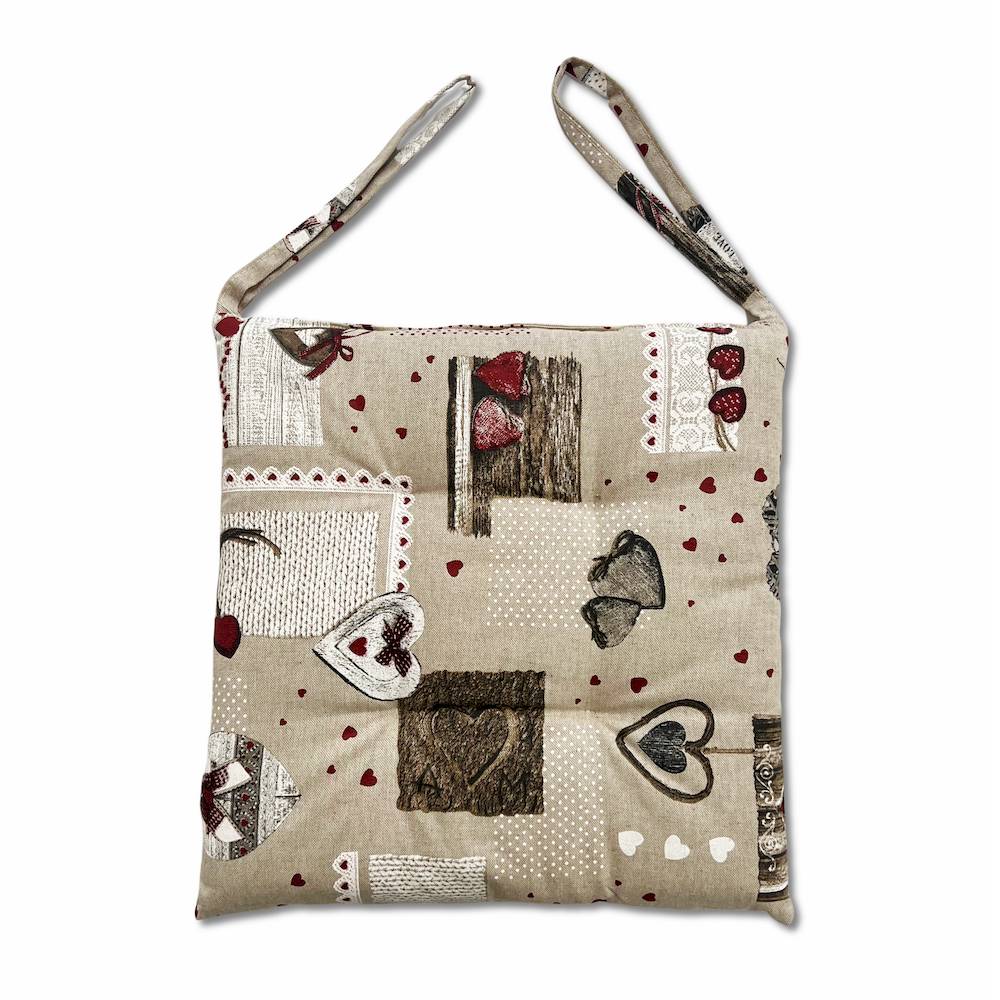Cuscino per sedia tirolese rosso