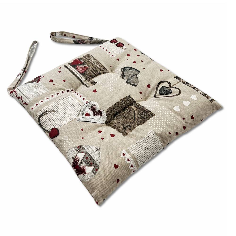 Cuscino per sedia tirolese rosso