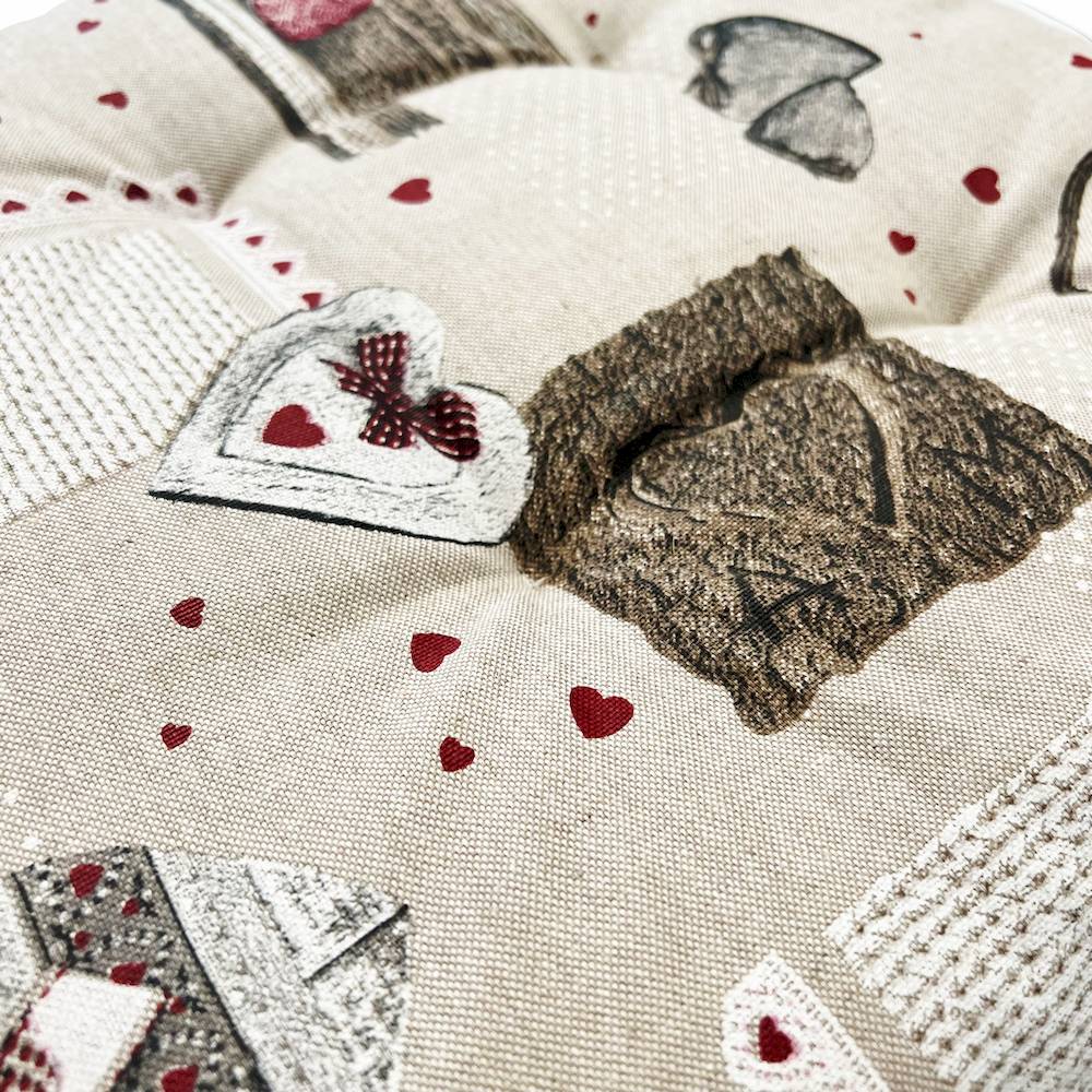 Cuscino per sedia tirolese rosso