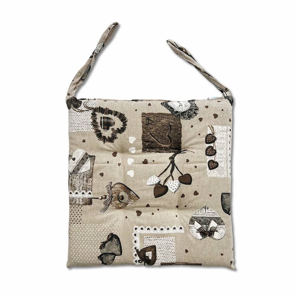 Cuscino per sedia tirolese beige