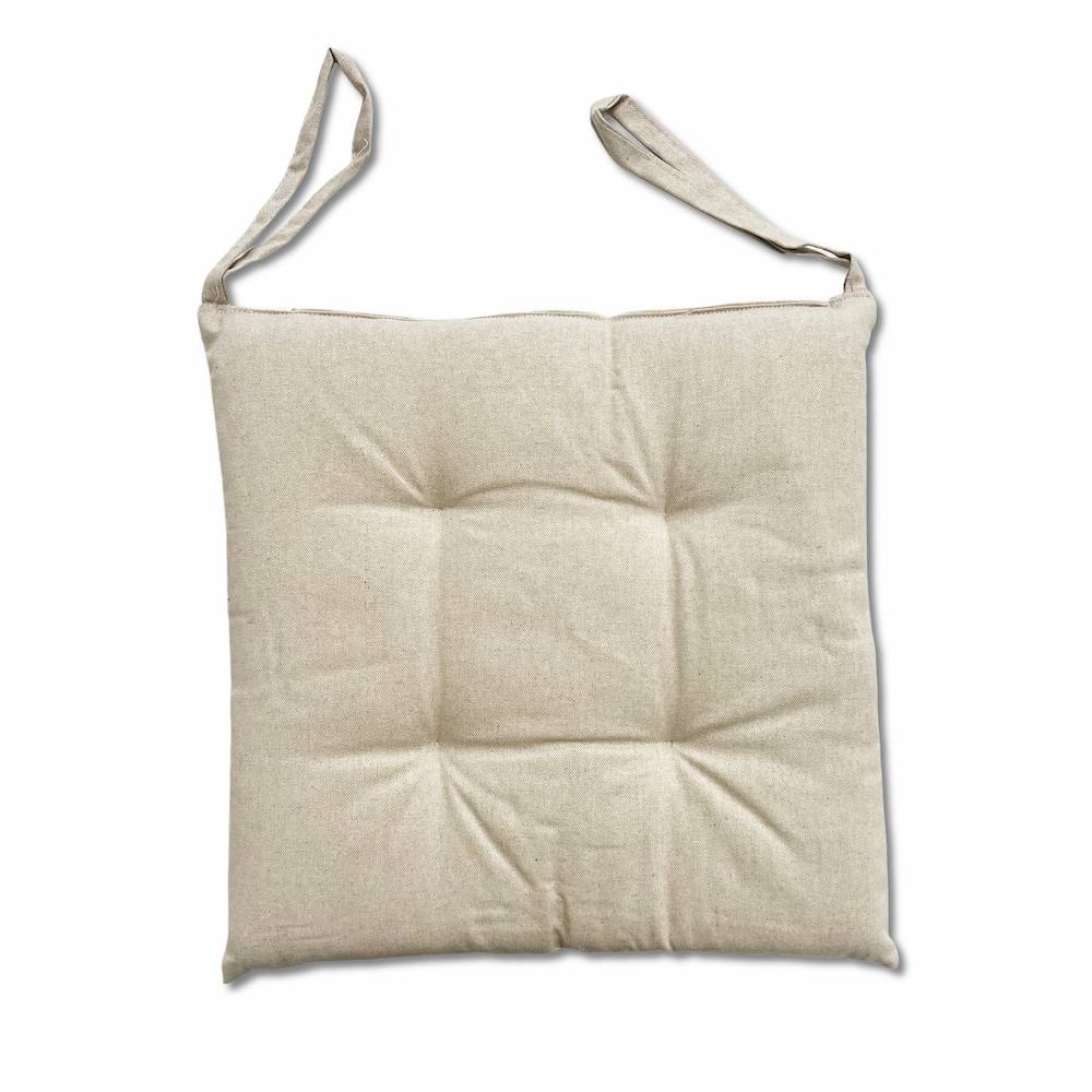 Cuscino per sedia tinta unita beige