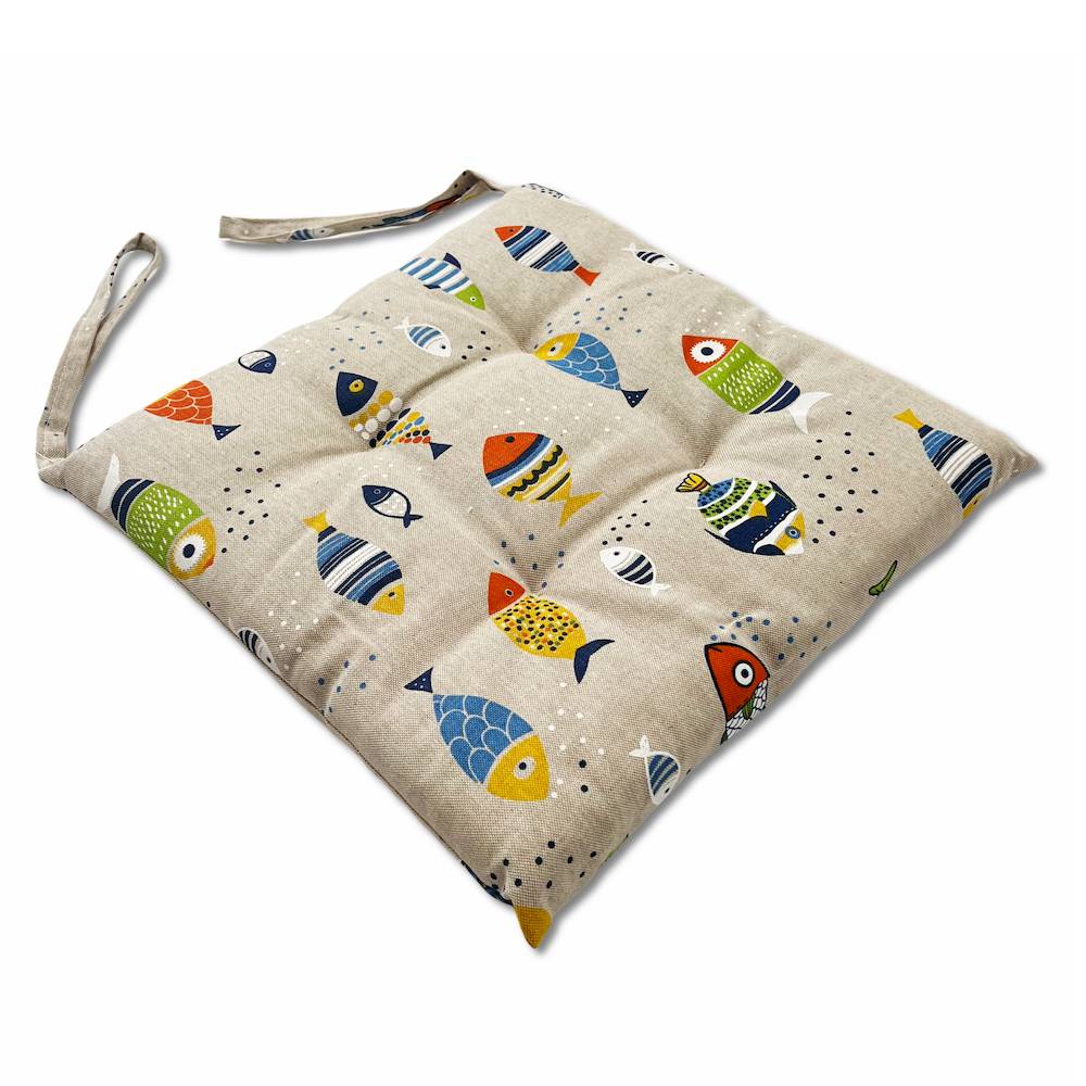 Cuscino per sedia Pesciolini arcobaleno