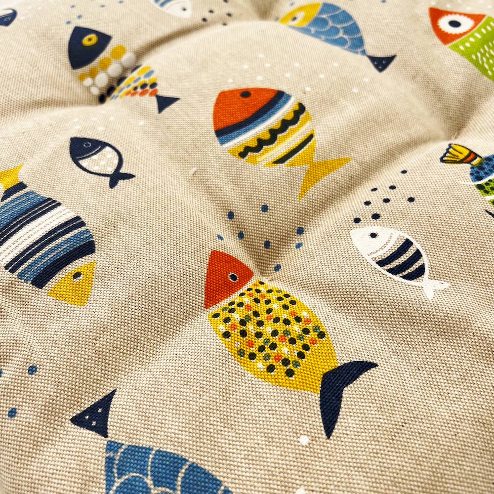 Cuscino per sedia Pesciolini arcobaleno