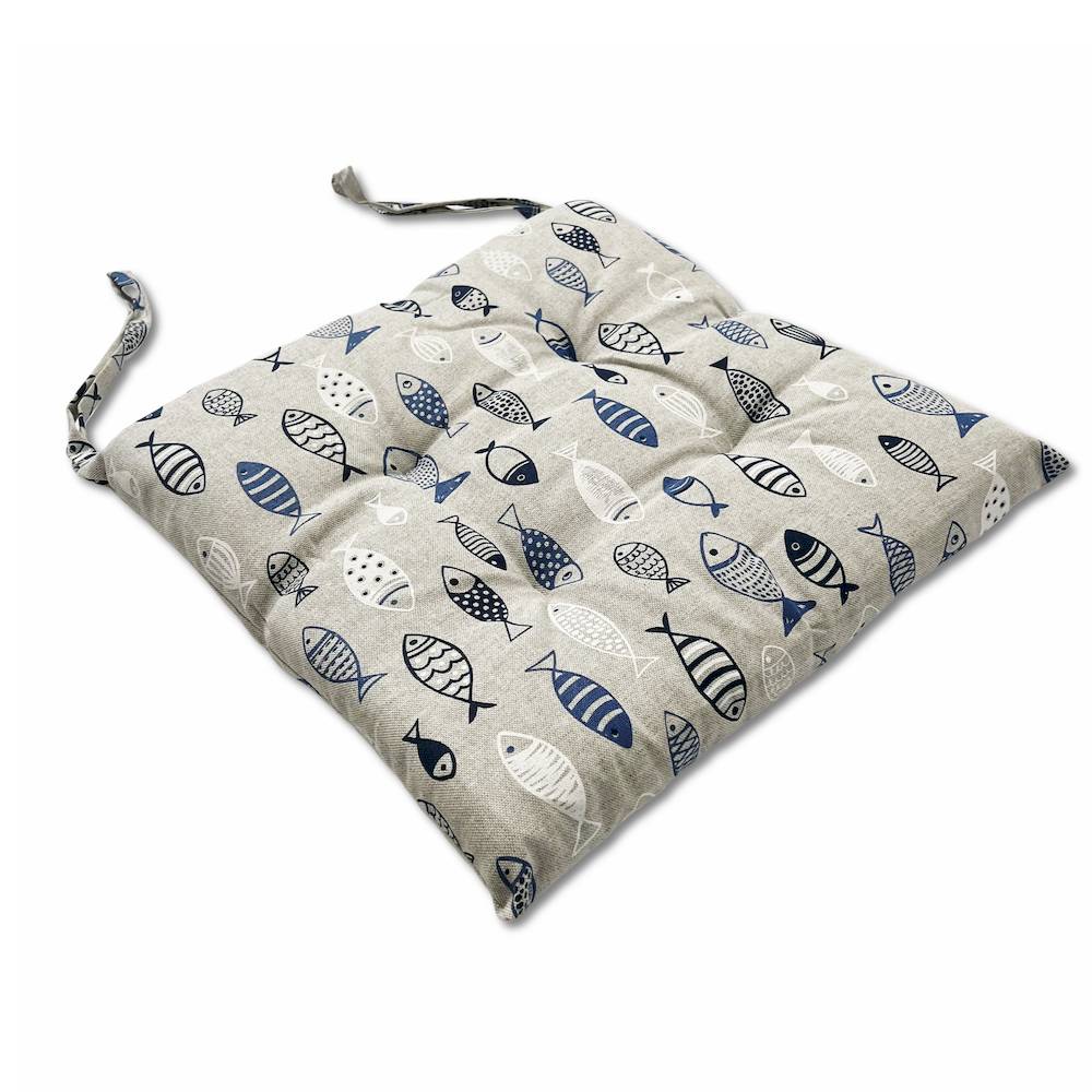 Cuscino per sedia pesciolino grigio