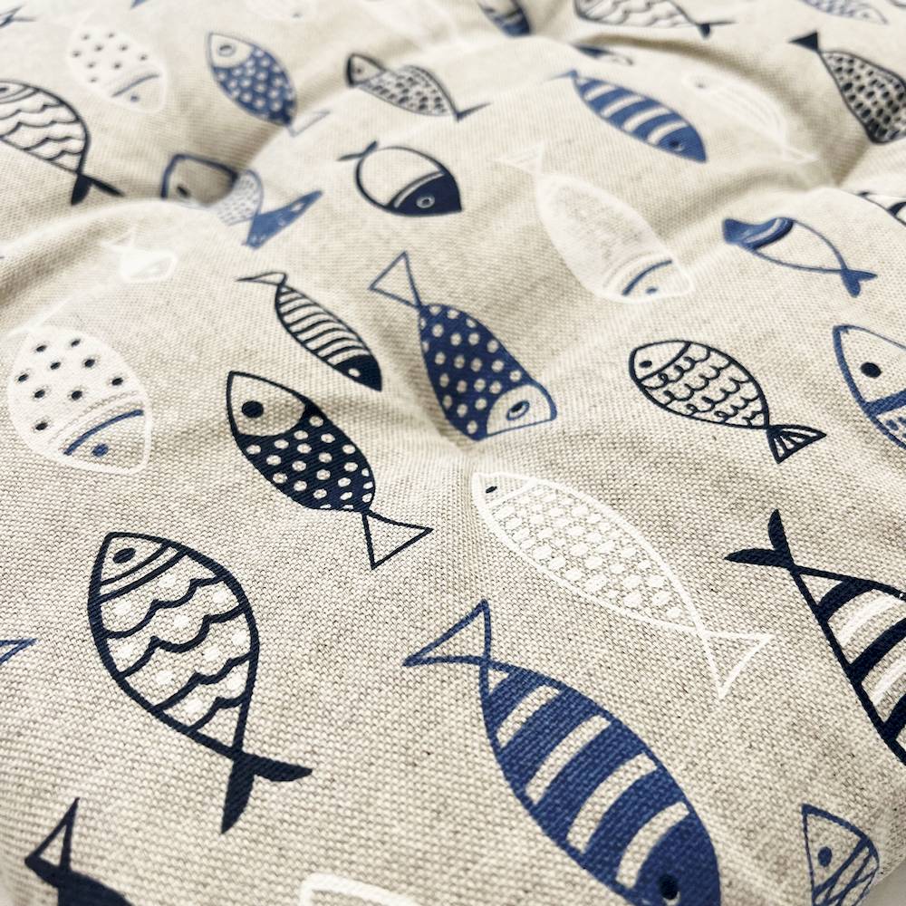 Cuscino per sedia pesciolino grigio