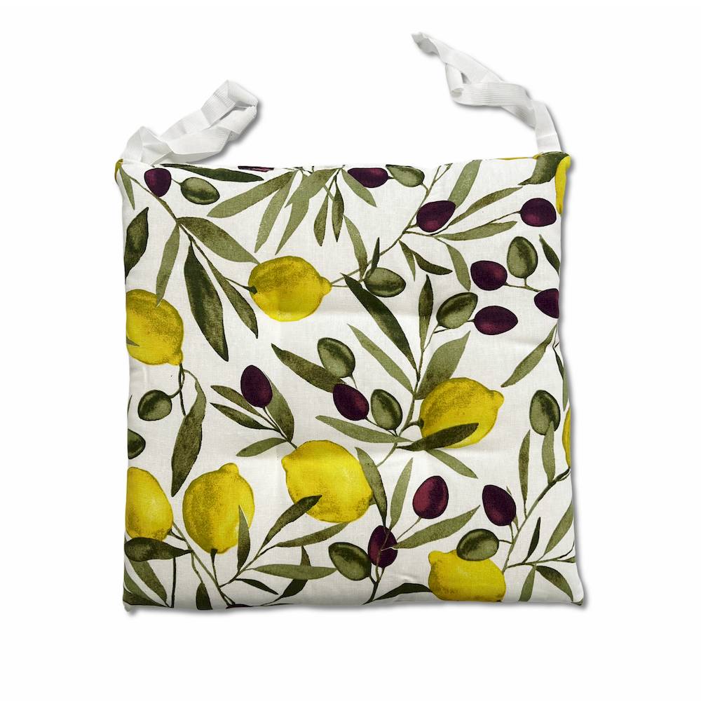 Cuscino per sedia Limoni e olive