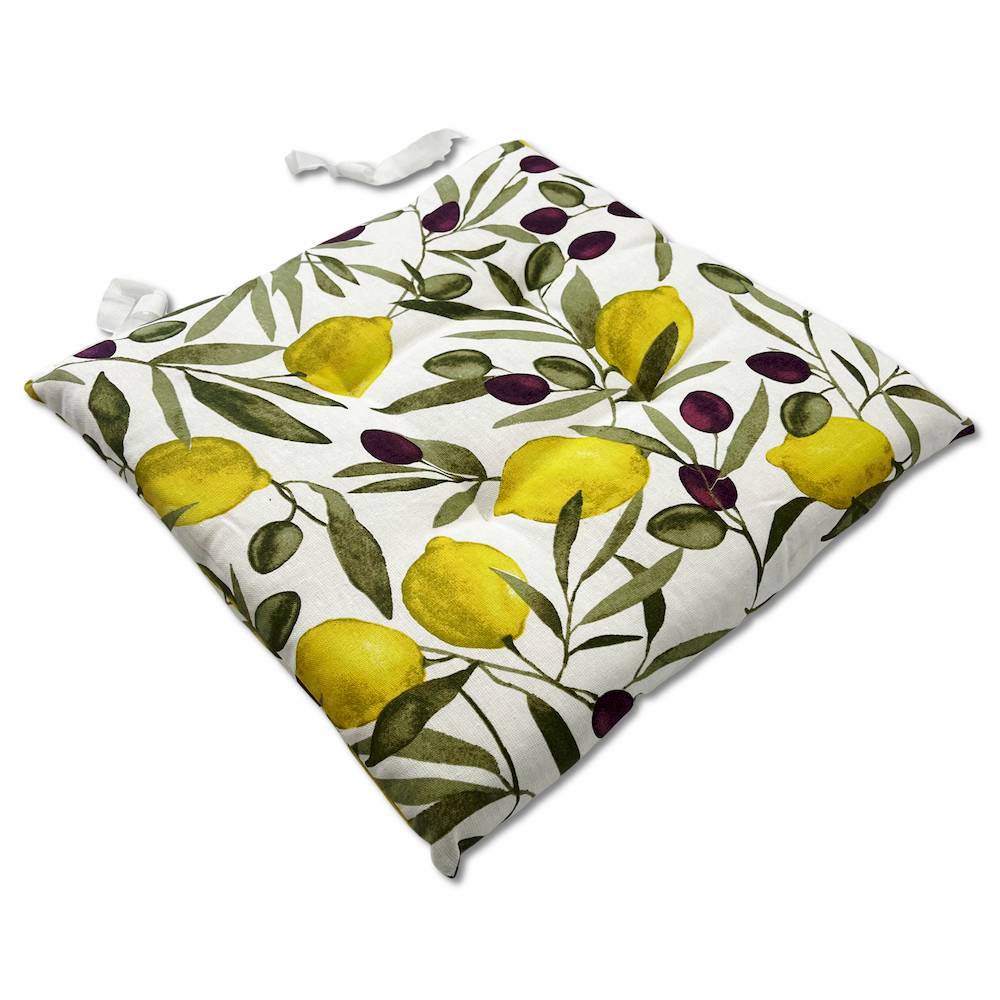 Cuscino per sedia Limoni e olive