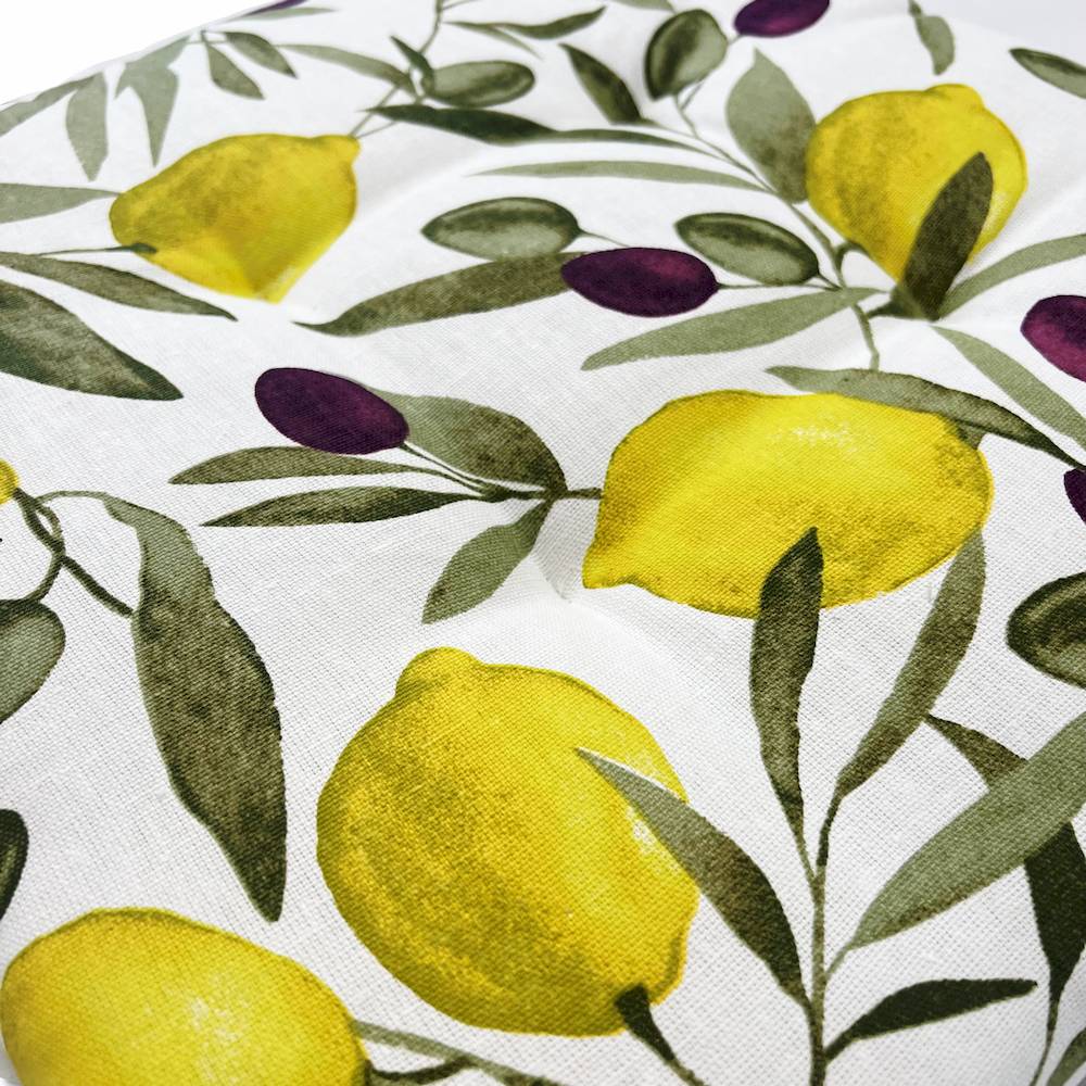 Cuscino per sedia Limoni e olive