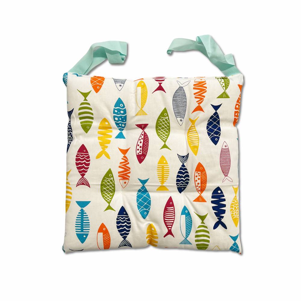 Cuscino per sedia Pesciolini multicolor